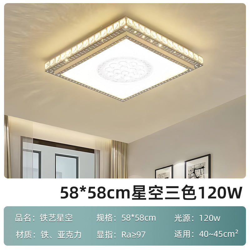 Living room light simple modern round atmosphere led ceiling light crystal bedroom light dining room lighting household lighting