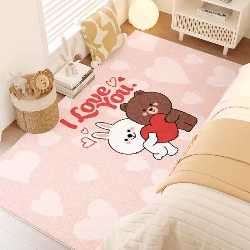 Carpet bedroom bedside blanket kids room cartoon new arrival room bedside cute thickened bed floor mat
