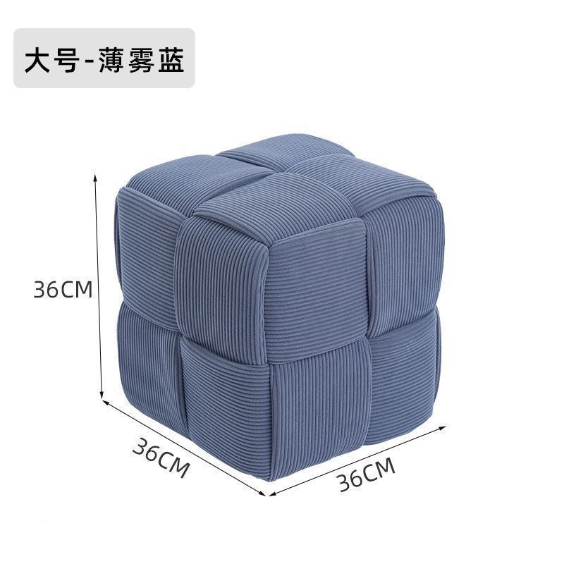 Popular simple sitting stool square stool accessible luxury low stool door changing shoes makeup stool for home living room coffee table sofa footrest