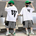 Kids' summer outfit set:  new boys' street style cool & edgy short-sleeve clothes for baby boys - summer toddler clothing