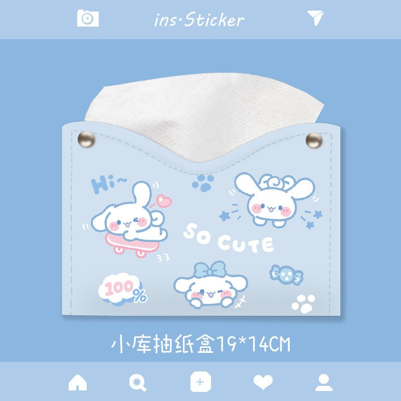 Foreign trade popular tissue box, Lolomi ear dog pumping carton, cute cartoon napkin box, car household paper pumping box