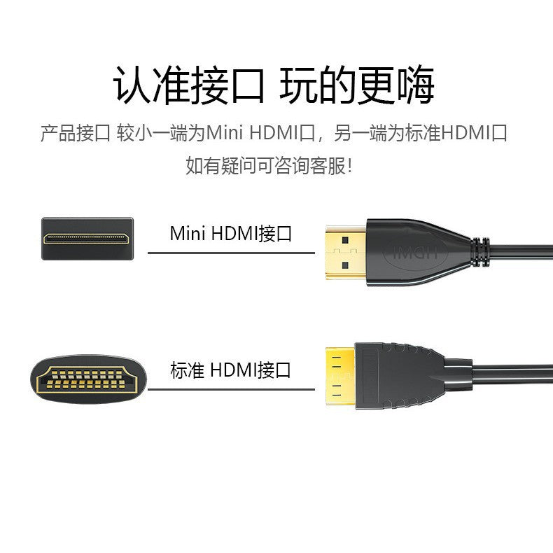 MiniHDMI to HDMI cable for Canon Nikon SLR camera mini high definition TV monitor cable