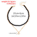 New arrival rice bead necklace wholesale fashion cross-border multi-layer devil's eye pendant jewelry women's fashion exaggerated clavicle chain