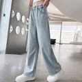 Girls' summer lightweight pants  new summer collection - stylish wide-leg tencel jeans for big girls and kids