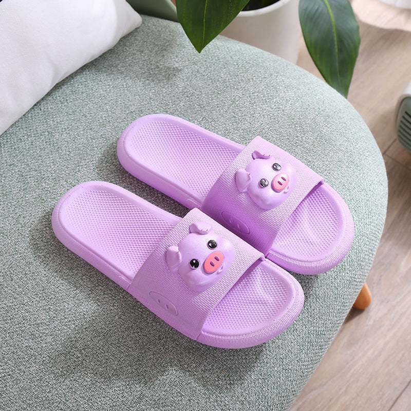 2023 new cartoon bathroom slippers for men, home bath non-slip slippers, couple's slippers for women, thick sole