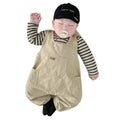 Baby clothes spring/autumn striped overalls outfit stylish romper two-piece set for baby boys and girls