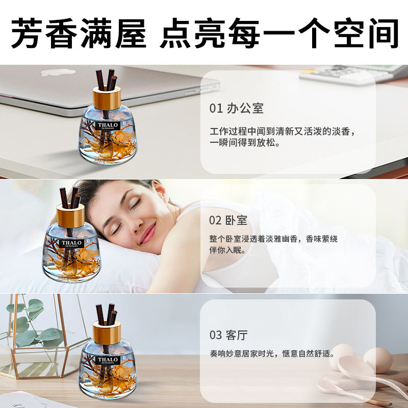 Factory direct wholesale, tiktok trending, high-end car air freshener diffuser. long-lasting, fresh scent with rattan reeds and dried flowers to eliminate odors