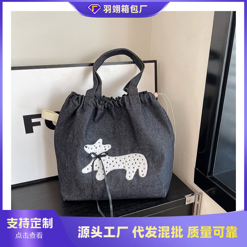 Cross-border large bag women's 2025 new popular light student class commuting shoulder bag large capacity tote bag