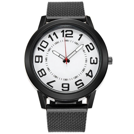 New arrival quartz watch for export, stylish men's mesh strap watch, business wristwatch, sports series, ready stock, wholesale one piece
