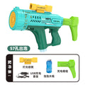 kids bubble machine fully automatic 57-hole space bubble gun colorful light boy girl toy gun outdoor