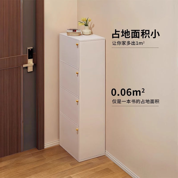 Home shoe cabinet Small narrow door Household indoor entrance Storage cabinet Integrated against the wall 2025 New outer corridor shoe rack