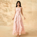 Ready-to-ship cross-border youth apparel: floral chiffon camisole dress, slim-fit plus size women's fashion, elegant and stylish dress