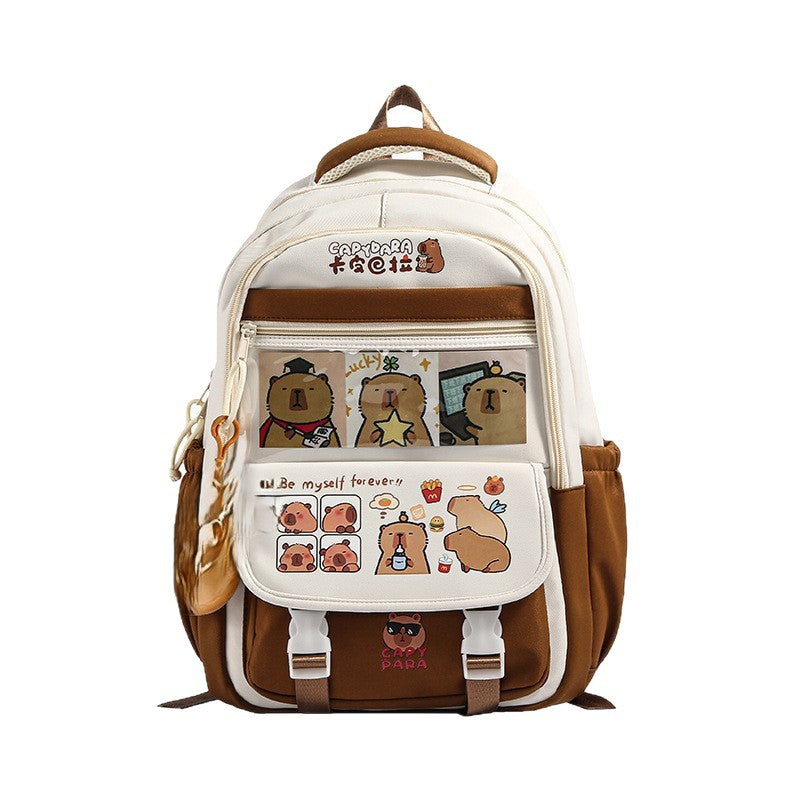 Manufacturer casual schoolbag male and female primary school students 6th grade junior high school students cartoon cute new Internet celebrity backpack backpack