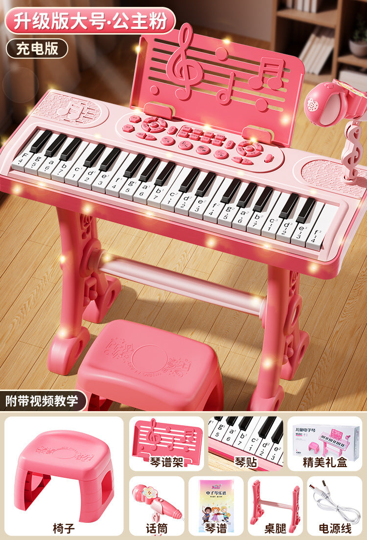 Children's electronic keyboard toy - beginner-friendly piano for baby, educational, girls, home use, musical instrument, birthday gift