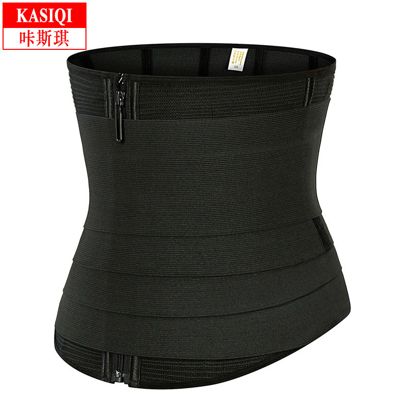 Detachable strap tight waistband abdominal belt sports shaping zipper waist clip waist support belt body shaping garment for women