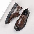 Genuine leather new men's brogue carved leather shoes - casual, business, versatile, stylish, wedding, and groom's shoes