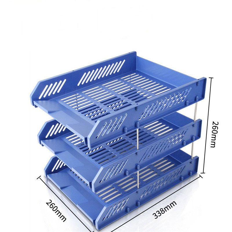 Deli file frame data rack thickened plastic storage box vertical file rack file basket wholesale