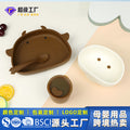 Silicone tableware kids set: baby bowl, food supplement bowl, suction cup learning chopsticks, spoon, plate - food grade, cute & fun for feeding