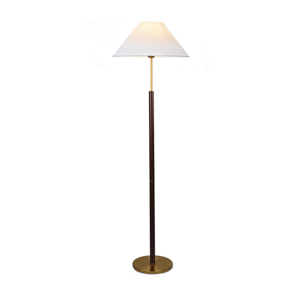 Modern minimalist floor lamp - stylish decorative lighting for living room, sofa side, study, bedroom, and bedside. fabric lampshade, upright design
