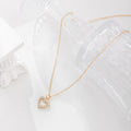 Wholesale alloy heart pendants - european & american cross-border jewelry, exquisite, niche, light luxury, high-end, versatile, diamond-studded necklaces for women
