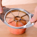 Stainless steel apple slicer & corer - fruit cutting & dividing tool set for home use