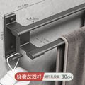Punch-free towel rack space aluminum multi-layer bath towel rack bathroom gun gray towel rack bathroom wall hanging rod