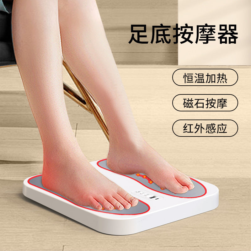 Pulse foot massage machine cross-border foot pad vibration multi-functional leg beauty machine hot compress fully automatic foot bottom massager