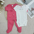 Girls' class a pure cotton suitlong sleevestops+leg pants+triangle hairy infant all year roundseparatessuit