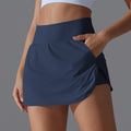 New arrivalfake two-piece inner wear nude slimming lookflap pocket pants tennis skirt cool sun protection yoga fitness sports skirt pants