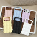 Suitable for apple 17 mobile phone case stereo concave and convex air cushion soft shell simple milk color iphone18promax cloud shell