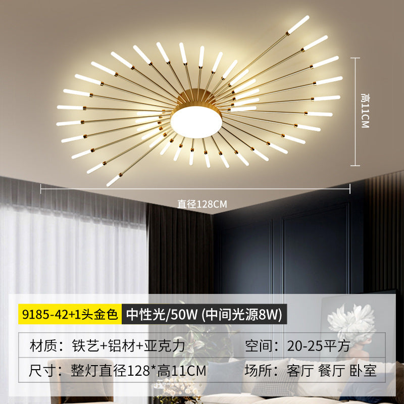 Home chandelier Modern simple LED lamps Lighting bedroom new fireworks led ceiling lamp Living room custom chandelier