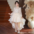 Girls' formal dresses with train, new  princess style, mesh, chic flower girl wedding dress, swallowtail skirt, wholesale ready stock, spring/autumn collection