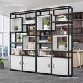 Office screen partition bookshelf storage rack iron floor-standing flower rack decorative rack dining room living room entrance display rack