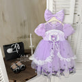 summer girls' princess dress - cartoon cat high-end formal gown with puff sleeves - wholesale princess party dress
