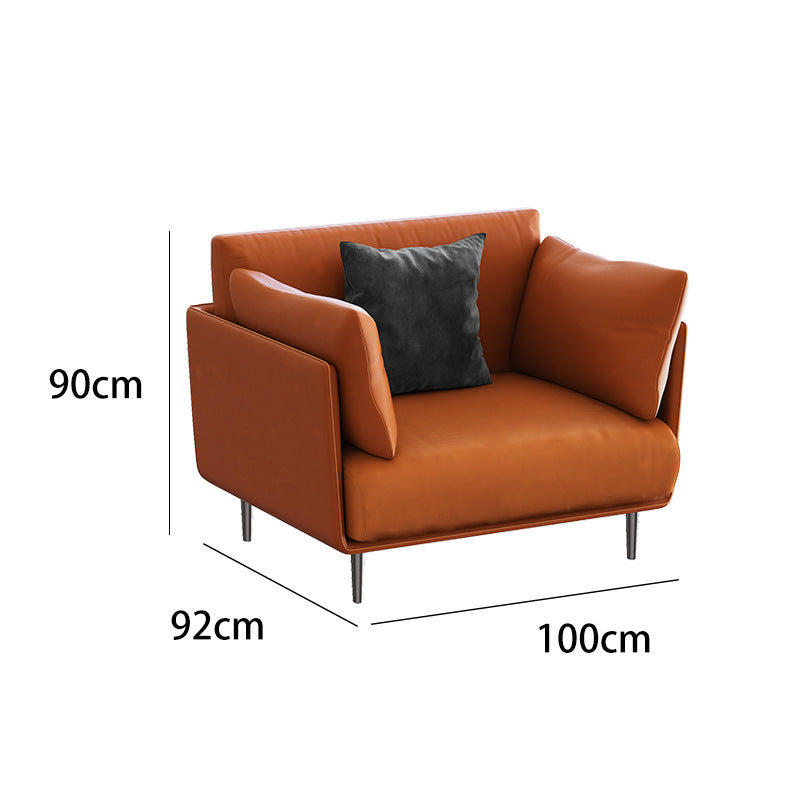 Minimalist light luxury tech fabric lazy sofa modern leather sofa nordic style large apartment living room single, double, and triple seater combinations