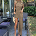 cross-border european and american women's clothing: summer dress for women, elegant bodycon asymmetrical mini skirt 661
