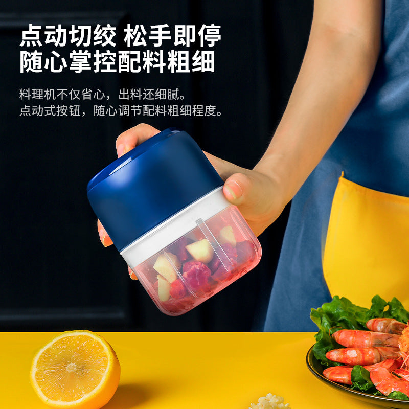 Personalized electric garlic mincer wireless mini garlic pounder kitchen garlic mixer food supplement meat grinder for home garlic peeler