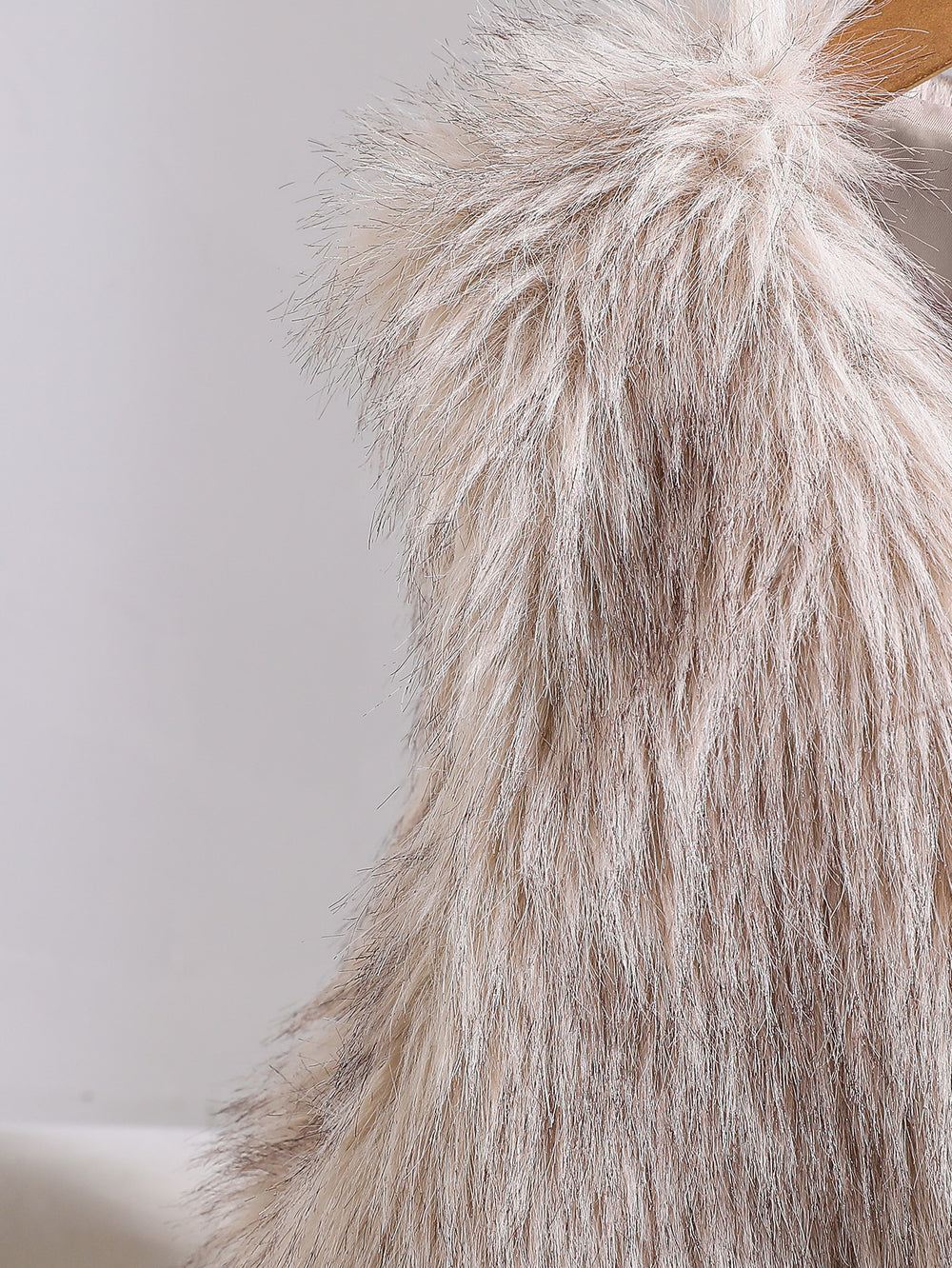 cross-border e-commerce hot seller: faux fur fashion vest - single piece set