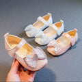 Preppy stylekidsflats square toe springk-style big bowsgirl children's leather shoes k-stylenew arrival