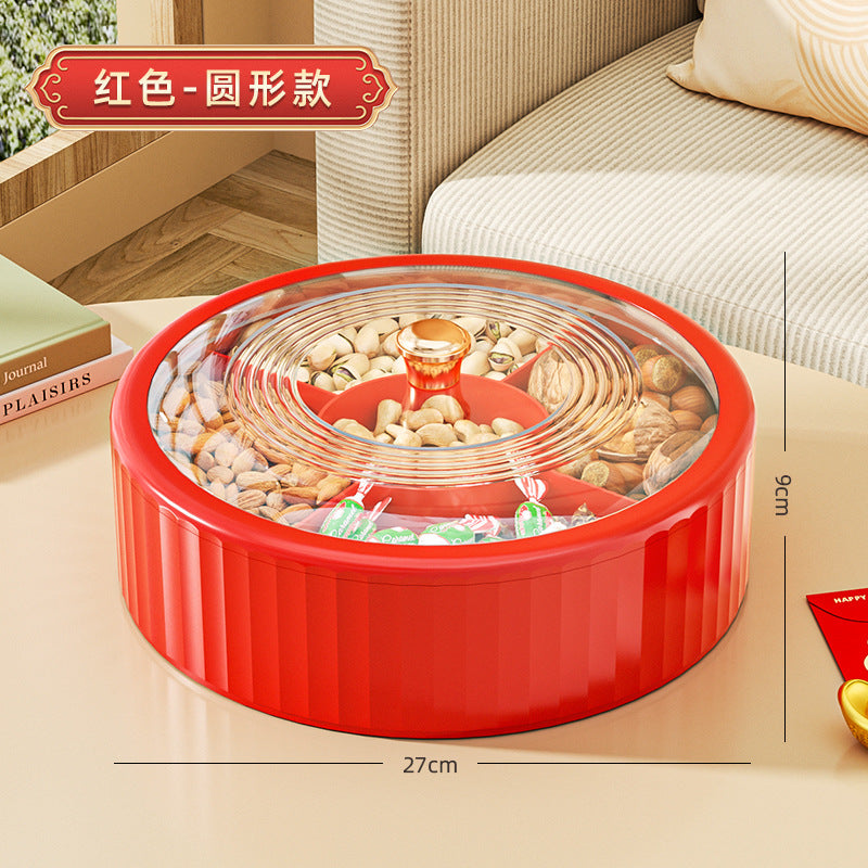Fruit platter living room for home candy box coffee table fruit platter multi-layered grid festive nuts snacks transparent dried fruit box
