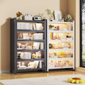 Steel bookcase with doors, dustproof storage rack, all-in-one wall-mounted multifunctional kids' bookshelf, freestanding storage cabinet for home use