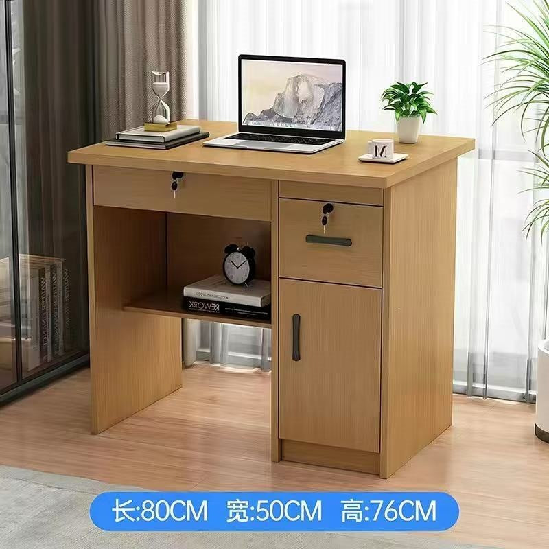 Solid wood eco-friendly desktop computer desk - office desk, small apartment home use, drawer bedroom desk, student table, writing desk