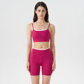 new arrivalfake two-piececontrast color white striped suspender running sports intimates bra three-quarter shorts yoga suit