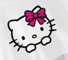 Girls' fashionable skirt chic dress summer outfit kids kuromi princess dress baby girl my melody clothes thin