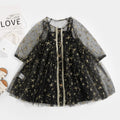 summer new european and american style sleeveless hot stamping star dress two-piece set for toddlers and young children