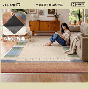 Removable and washable carpet living room bauhaus blue coffee table sound insulation dopamine medieval detachable double layer carpet bedroom