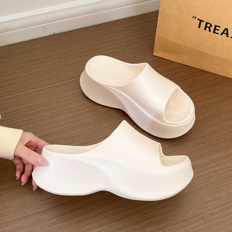 Thick sole slippers for women 2026new arrivalpopularinssummerevaplatform shoesbottom beach non-slip heightening sandals for women