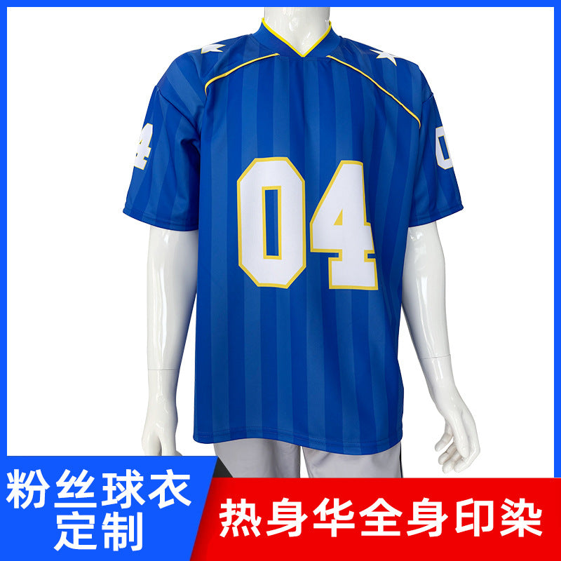 American retro sports jersey custom fan football jersey European and American street tide brand couple loose
