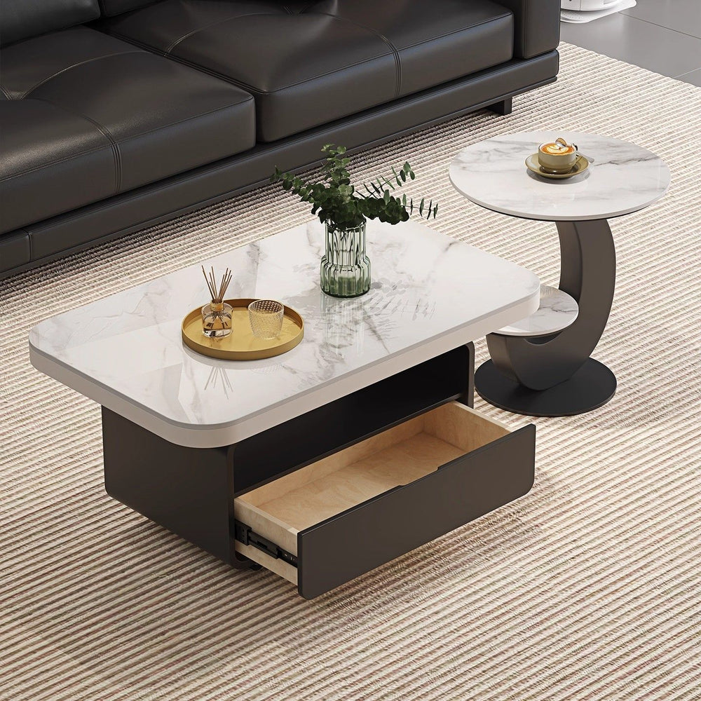 Rock slab coffee table rectangular italian normcoreaccessible luxury coffee table small apartment coffee table living room for home coffee table small apartment