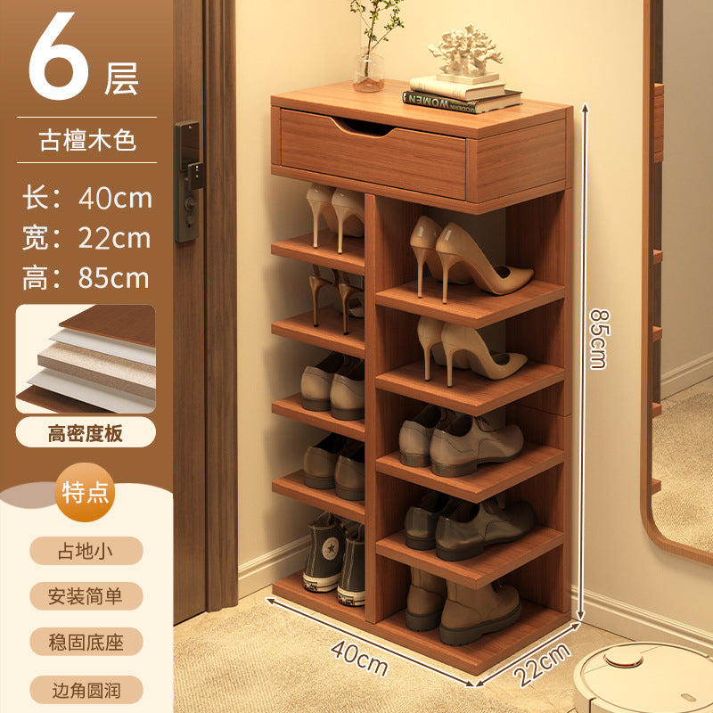 Shoe rack home door multi-layer strong and good-looking small narrow rack rental simple indoor shoe storage rack storage shoe cabinet